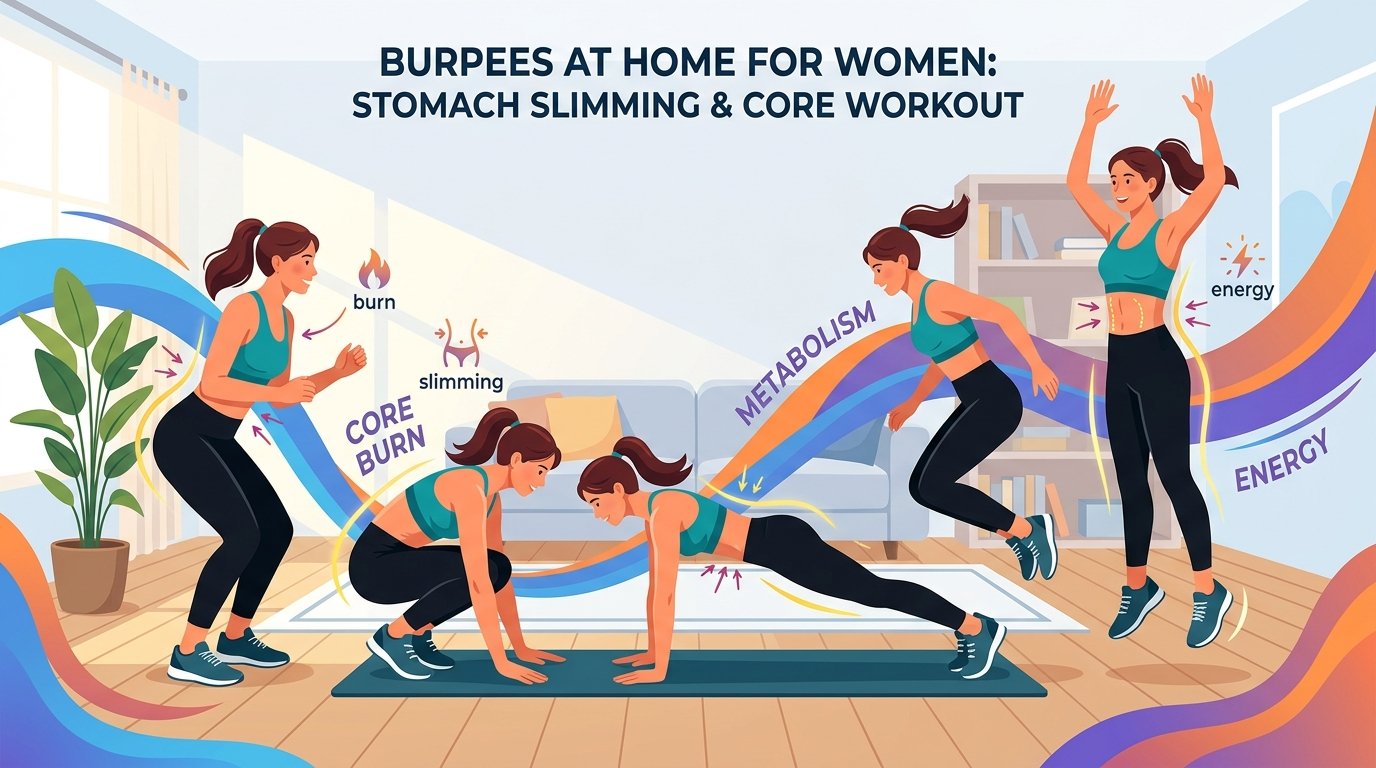 Olahraga Burpees untuk Mengecilkan Perut di Rumah untuk wanita